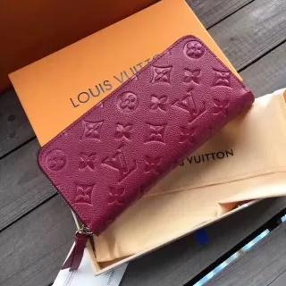 Louis Vuitton Monogram Empreinte Magenta Long Wallet