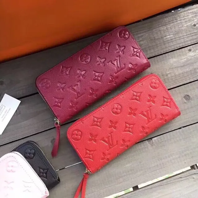 Louis Vuitton Monogram Empreinte Magenta Long Wallet 18
