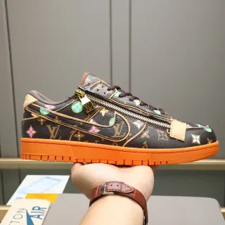Louis Vuitton Monogram Floral Zipper Low-Top Lifestyle Sneakers