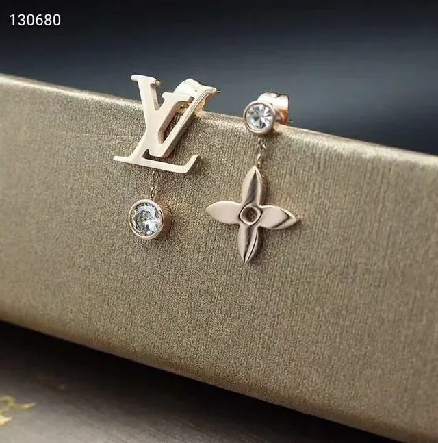 Louis Vuitton Monogram Flower Crystal Drop Earrings 2