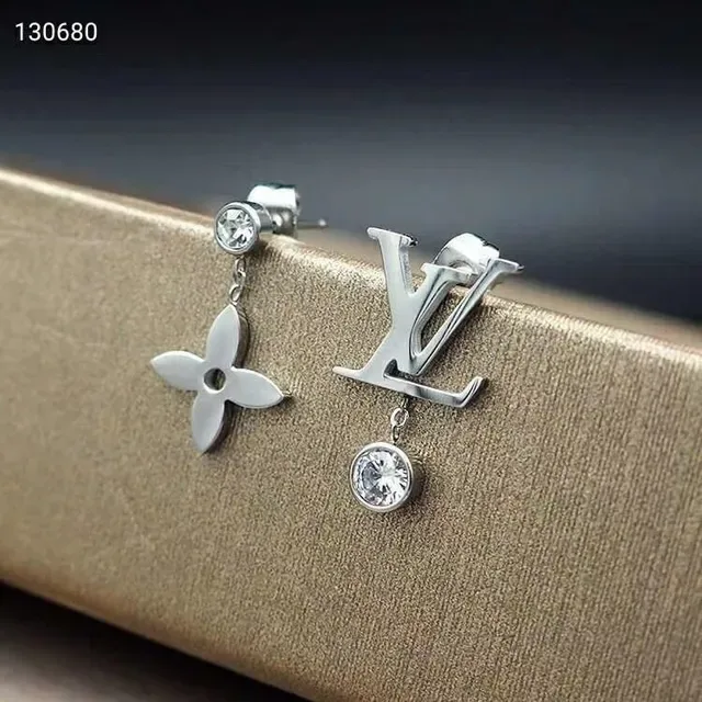 Louis Vuitton Monogram Flower Crystal Drop Earrings 4