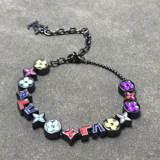 Louis Vuitton Monogram Flowers Multicolor Enamel Bead Bracelet