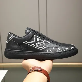 Louis Vuitton Monogram LV Logo Black Lifestyle Sneakers