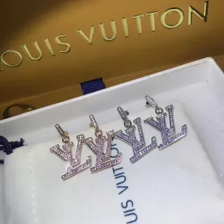 Louis Vuitton Monogram Pavé Crystal Drop Earrings