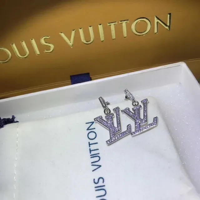 Louis Vuitton Monogram Pavé Crystal Drop Earrings 4