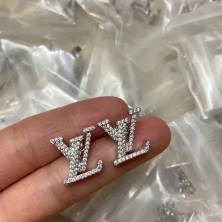 Louis Vuitton Monogram Pavé Crystal Stud Earrings