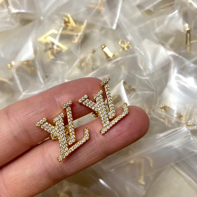 Louis Vuitton Monogram Pavé Crystal Stud Earrings 2