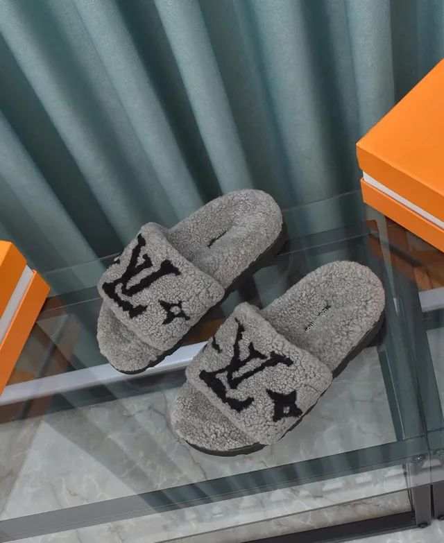 Louis Vuitton Monogram Shearling Slide Slippers 3