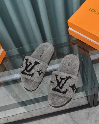 Louis Vuitton Monogram Shearling Slide Slippers 4