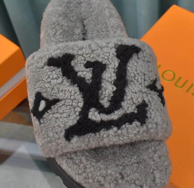 Louis Vuitton Monogram Shearling Slide Slippers 7