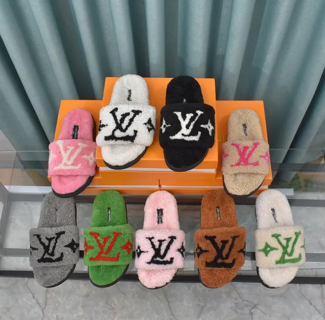 Louis Vuitton Monogram Shearling Slide Slippers 8