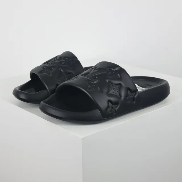 Louis Vuitton Monogram Slide Black Slippers 2