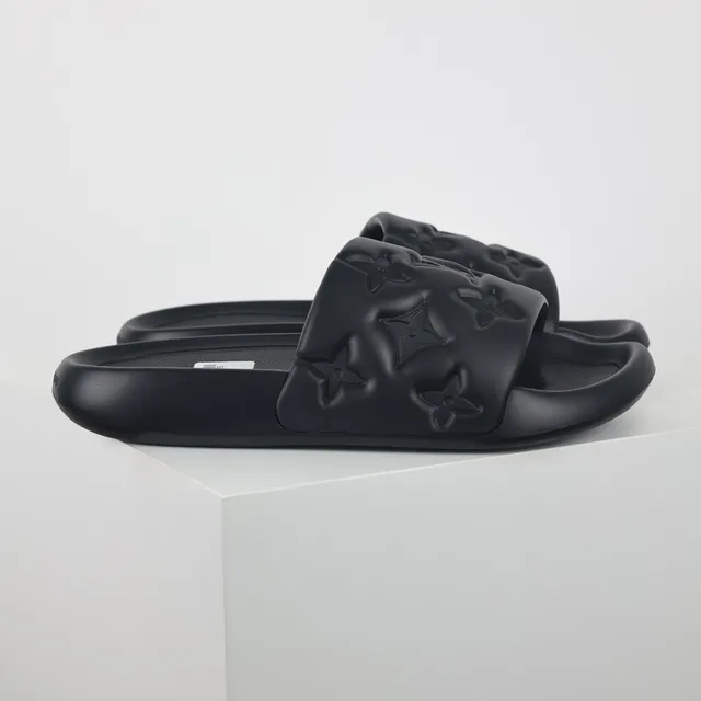 Louis Vuitton Monogram Slide Black Slippers 3