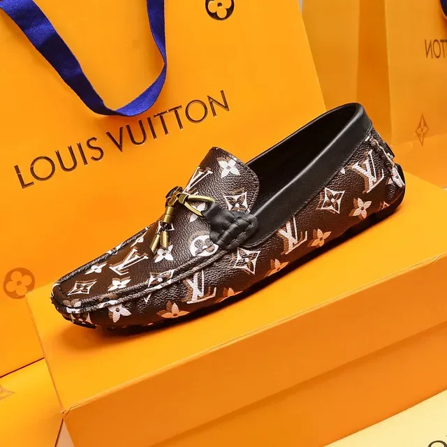 Louis Vuitton Monogram Tassel Loafer Brown White Leather Loafers 5