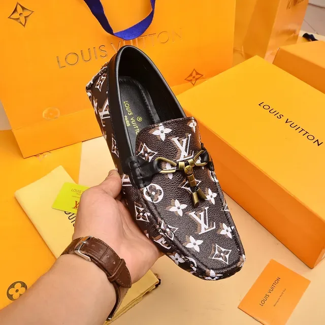 Louis Vuitton Monogram Tassel Loafer Brown White Leather Loafers 6