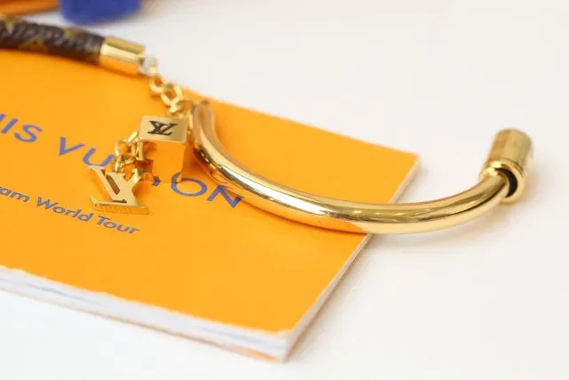 Louis Vuitton Monogram World Tour Brown and Gold Bracelet 5