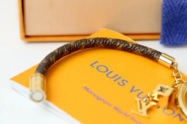 Louis Vuitton Monogram World Tour Brown and Gold Bracelet 6