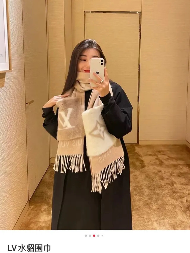 Louis Vuitton Monogram Woven Cashmere Scarf 2