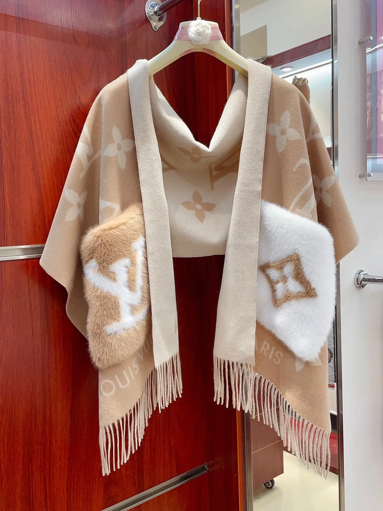 Louis Vuitton Monogram Woven Cashmere Scarf 6