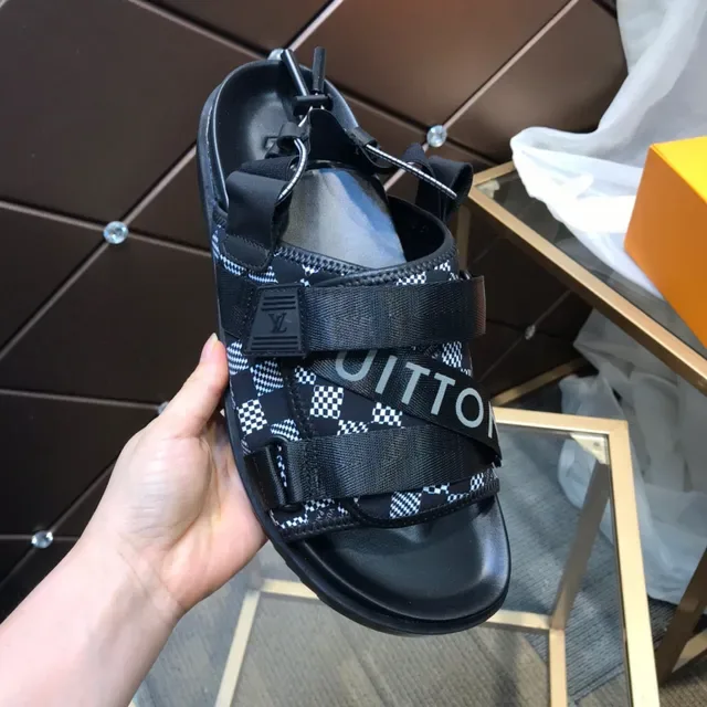 Louis Vuitton Multi-Strap Checkerboard Print Casual Sandals 3