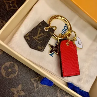 Louis Vuitton Multi-Tag Key Holder বাদামি লাল Monogram Canvas Epi Leather Handbag