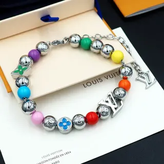 Louis Vuitton Multicolor Enamel Bead Charm Bracelet