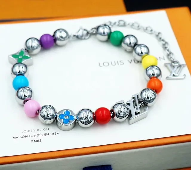 Louis Vuitton Multicolor Enamel Bead Charm Bracelet 2