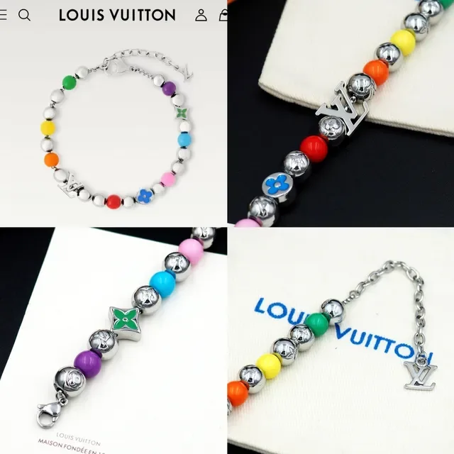 Louis Vuitton Multicolor Enamel Bead Charm Bracelet 11