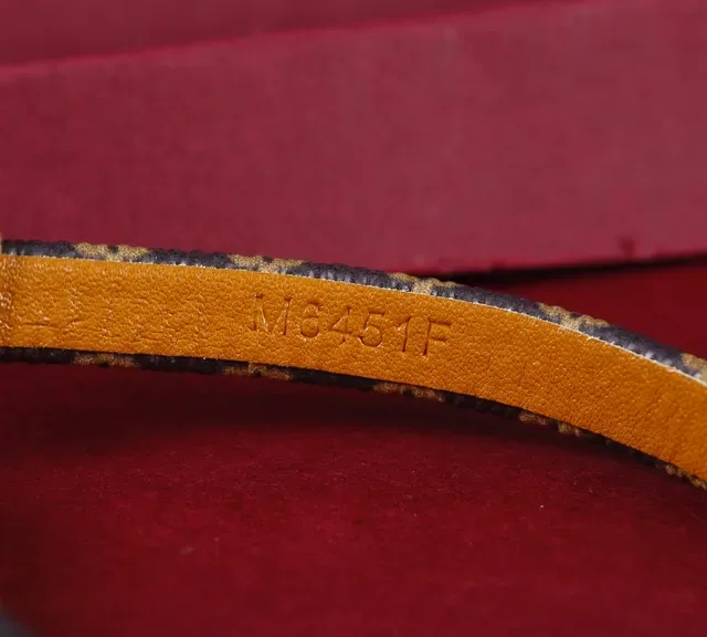 Louis Vuitton Navy Gold Monogram Canvas Hardware Bracelet 2