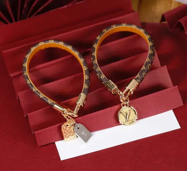 Louis Vuitton Navy Gold Monogram Canvas Hardware Bracelet 8