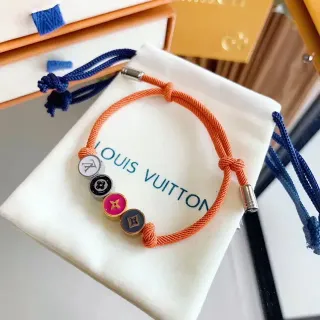 Louis Vuitton برتقالي متعدد الألوان حبل مضفر سوار متعدد التشام