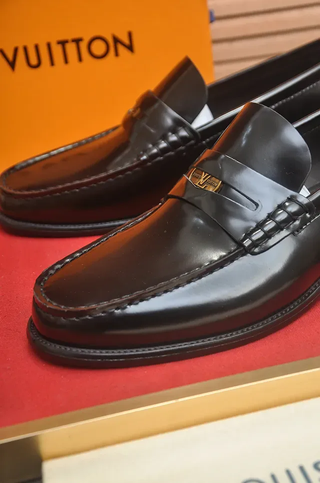 Louis Vuitton Penny Loafer Glossy Black Leather Loafers 2