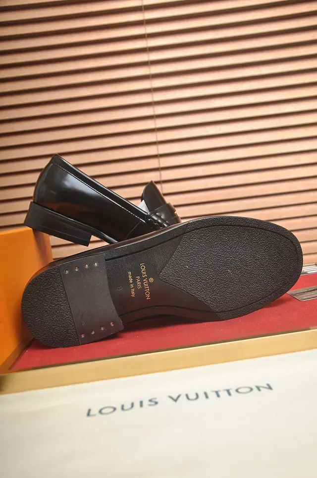 Louis Vuitton Penny Loafer Glossy Black Leather Loafers 3