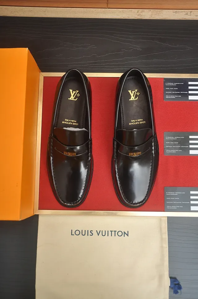 Louis Vuitton Penny Loafer Glossy Black Leather Loafers 5