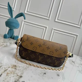 Louis Vuitton Pochette Metis Brown Beige Two-Tone Monogram Canvas Flap-Top Closure Messenger Bag