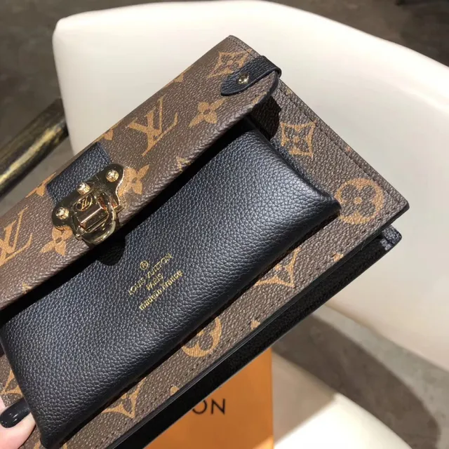 Louis Vuitton Pochette Metis Marron Rouge Monogramme Toile Cuir Contraste Chaîne Sac 2