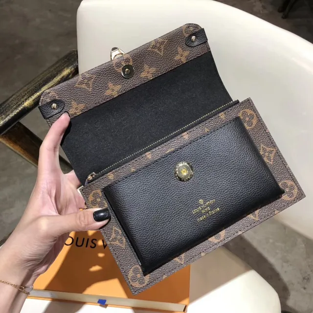 Louis Vuitton Pochette Metis Marron Rouge Monogramme Toile Cuir Contraste Chaîne Sac 6