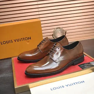 Louis Vuitton Polished Brown Cap Toe Oxford Shoes