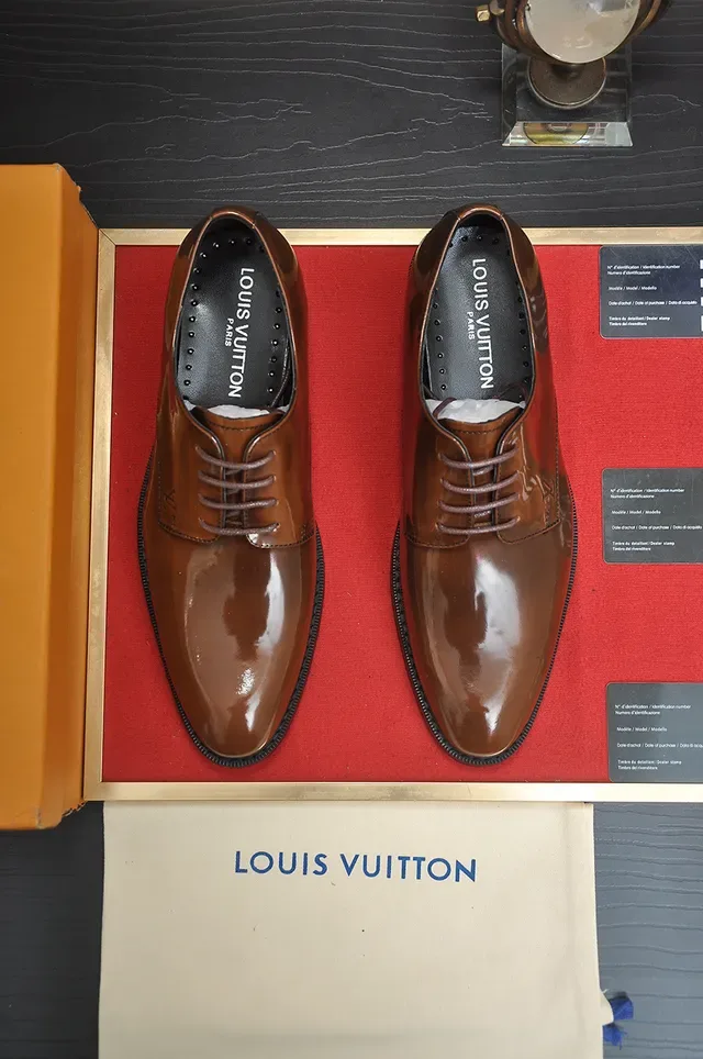 Louis Vuitton Chaussures Oxford Marron Cap Toe Polies 5
