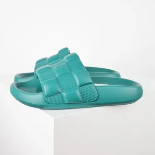 Louis Vuitton Pool Slide Teal Quilted Strap Slipper