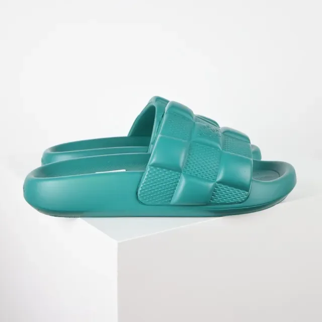 Louis Vuitton Pool Slide Teal Quilted Strap Slipper 3