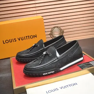 Louis Vuitton Run Away 黑色 Monogram 帆布 乐福鞋