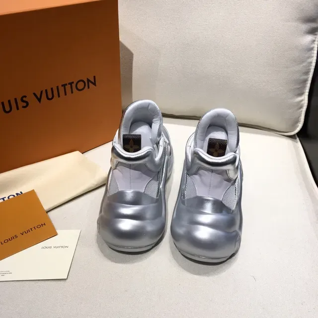 Louis Vuitton Run Away Metallic Silver Lifestyle Sneakers 2
