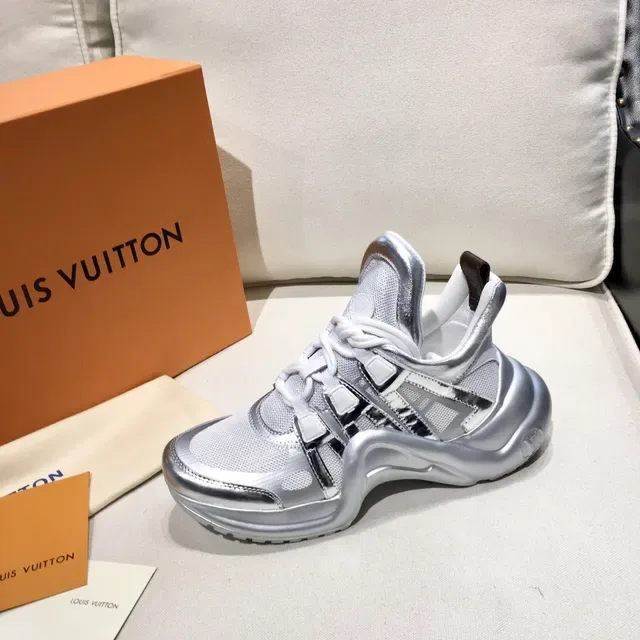 Louis Vuitton Run Away Metallic Silver Lifestyle Sneakers 4