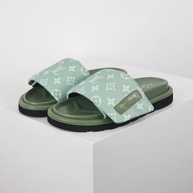 Louis Vuitton Run Away Mint Green Monogram Slipper 2