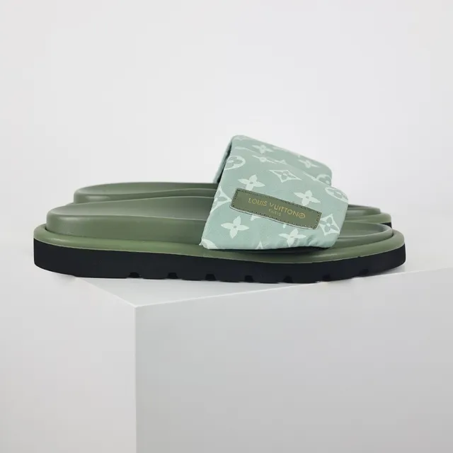 Louis Vuitton Run Away Mint Green Monogram Slipper 3