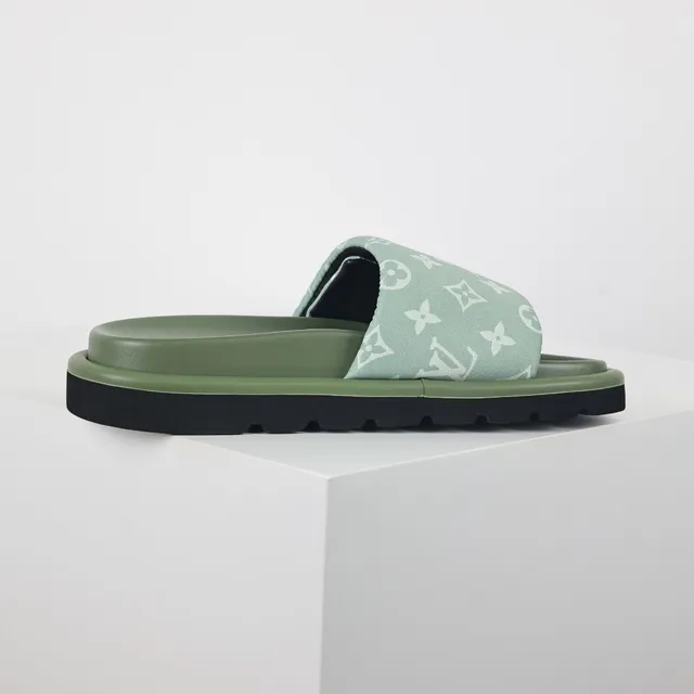 Louis Vuitton Run Away Mint Green Monogram Slipper 7