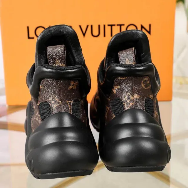 Louis Vuitton Run Away Monogram Black Brown Lifestyle Sneakers 2