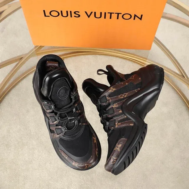 Louis Vuitton Run Away Monogram Black Brown Lifestyle Sneakers 3