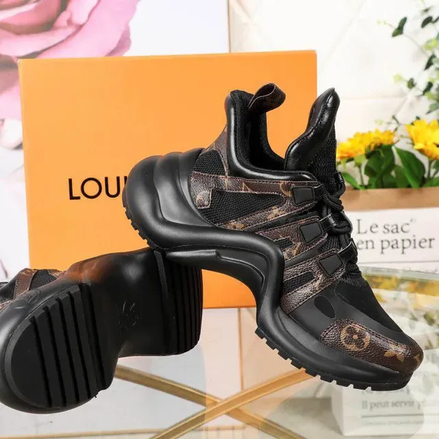 Louis Vuitton Run Away Monogram Black Brown Lifestyle Sneakers 5